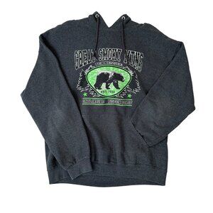 Great Smoky Mountains Hoodie Sweatshirt Gatlinburg Pigeon Forge Gray Adult M